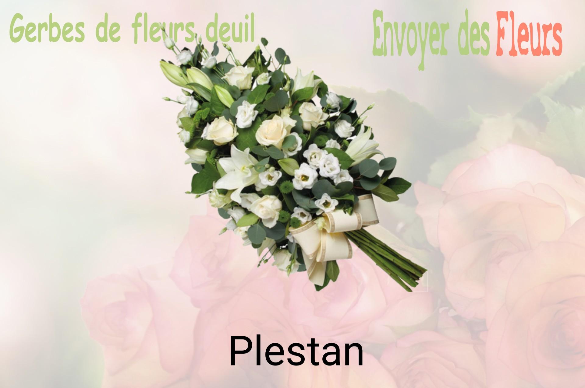 Gerbe de fleurs de deuil livrée à Plestan